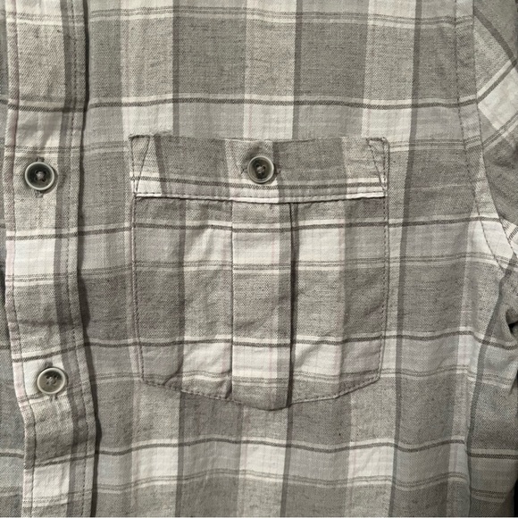 Denim & Flower Lightweight Grey Plaid shirt Men's Small - Picture 5 of 6